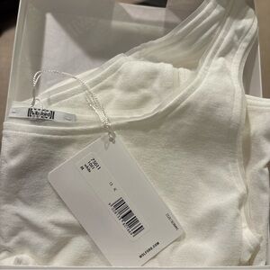 NWT WOLFORD JAMIAKA STRING BODYSUIT - WHITE medium